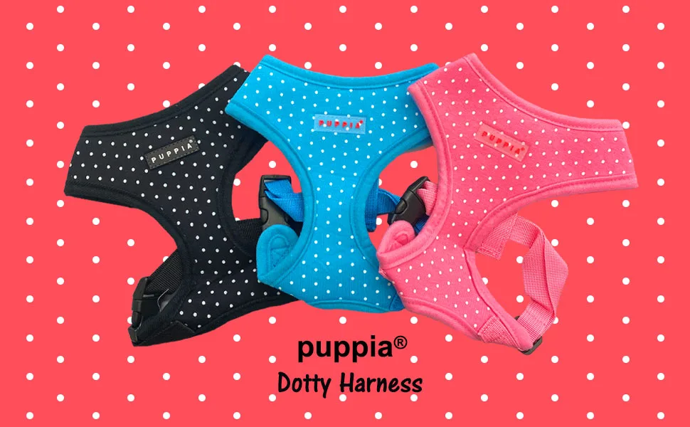 Puppia Dotty Harness A Black Small - product information 1