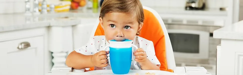 Munchkin Miracle 360 Trainer Cup, Green/Blue, 7 Oz, 2-pack Blue/Green - miracle cup