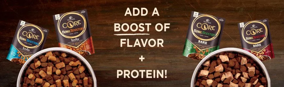Wellness CORE Bowl Boosters, Functional Meal Topper, Dry Dog Food Topper, 4 Ounce Bag Digestive Health - Add a boost of flavor + Protein