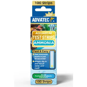 Ammonia Aquarium Test Strips - for Fresh/Salt Water Aquariums, Lab Grade, for Professional Or Home Use - Fast & Accurate Results! (100 Count) - ammonia