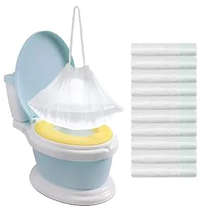 Tebery 150 Pack Portable Potty Chair Liners with Drawstring, Potty Bags Potty Liners Disposable for Baby Toilet Potty Training Seat - product information 2