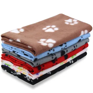 Comsmart Warm Paw Print Blanket/Bed Cover for Dogs and Cats Multi-colored 6 Pack of 24x28 Inches - pet blankets