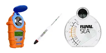Salinity Refractometer for Seawater and Marine Fishkeeping Aquarium 0-100 PPT with Automatic Temperature Compensation - hydrometers