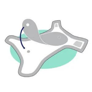 GroVia Reusable Hybrid Baby Cloth Diaper Snap Shell, One Size Cloud - Easy To Use System
