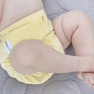 GroVia Reusable Hybrid Baby Cloth Diaper Snap Shell, One Size Cloud - Easy To Use System