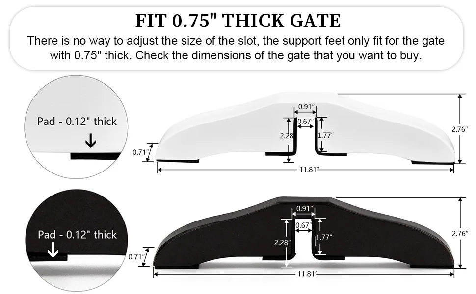 WELLAND Support Feet for 360 Degree Configurable Gate Collection, White, A Pair White 2 Count (Pack of 1) - WELLAND Support Feet for 360 Degree Configurable Gate Collection