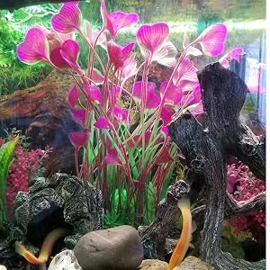 QUMY Large Aquarium Plants Artificial Plastic Fish Tank Plants Decoration Ornament for Fish A-red 15.7 Inches - product information 10