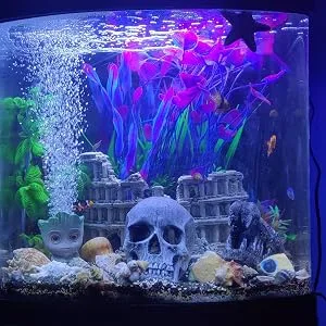 QUMY Large Aquarium Plants Artificial Plastic Fish Tank Plants Decoration Ornament for Fish A-red 15.7 Inches - product information 9