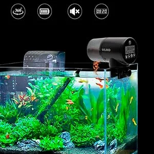 Automatic Fish Feeder for Fish Tank Timer Feeder for Vacation and Weekend Programmable Electric Fish Feeds Fish Food Dispenser for Aquarium Tank - ULIIO Automatic Intelligent Fish Feeder
