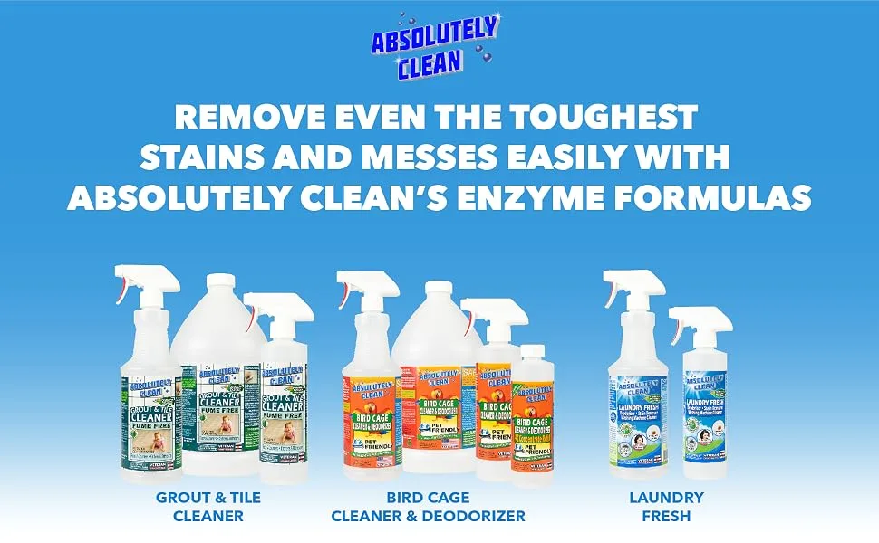 Amazing Small Animal Cage Cleaner - Just Spray/Wipe - Easily Removes Messes & Odors - Hamsters, Mice, Rats, Guinea Pigs, Ferrets - USA Made 16oz Spray Bottle - Choose from Several Enzyme-based Products