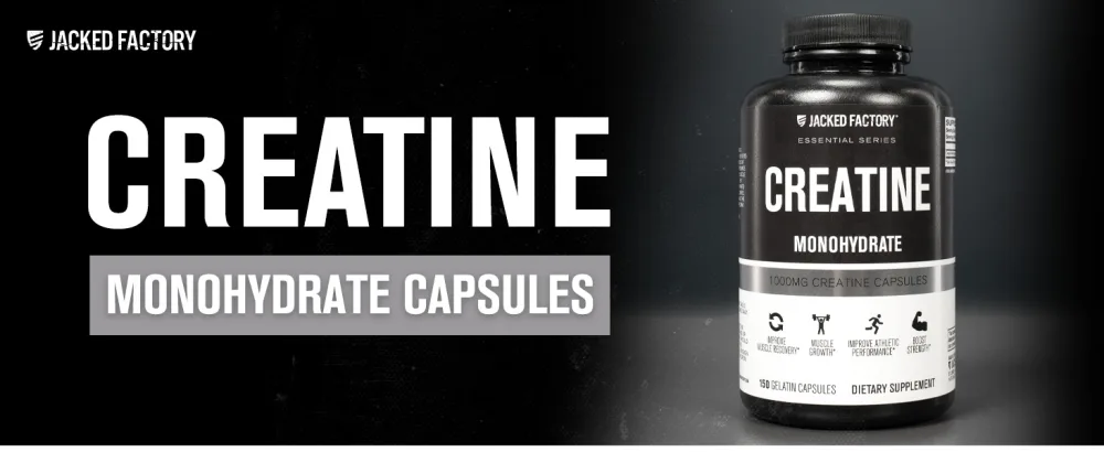 Jacked Factory Creatine Monohydrate 5000mg - 150 Capsules - creatine pills creatine capsules creatine monohydrate capsules creatine monohydrate pills creatine