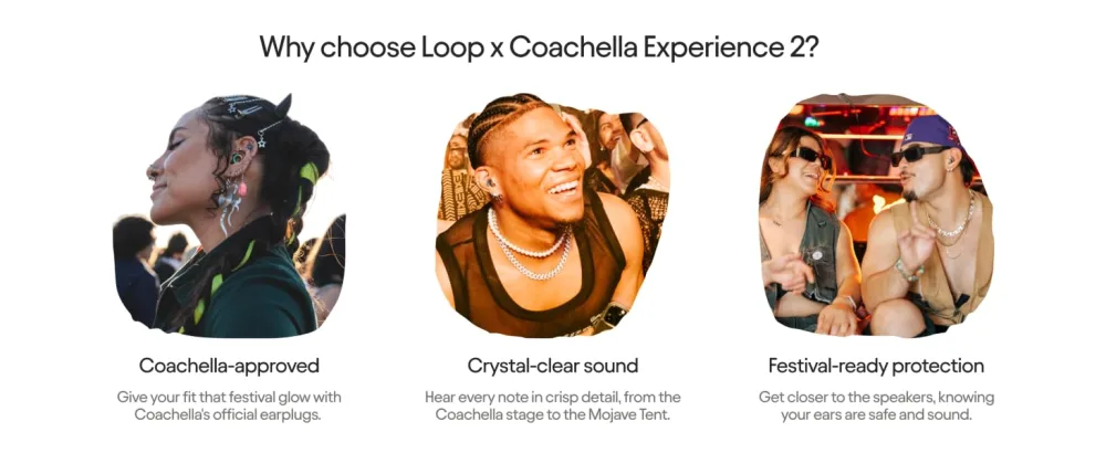 Loop x Coachella Experience 2 Earplugs - Coachella - loop experience ear plugs for noise reduction