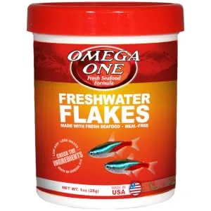 Omega One Super Color Sinking Cichlid Pellets, 2mm Small Pellets 1.01 Pound (Pack of 1) - fresh water flakes