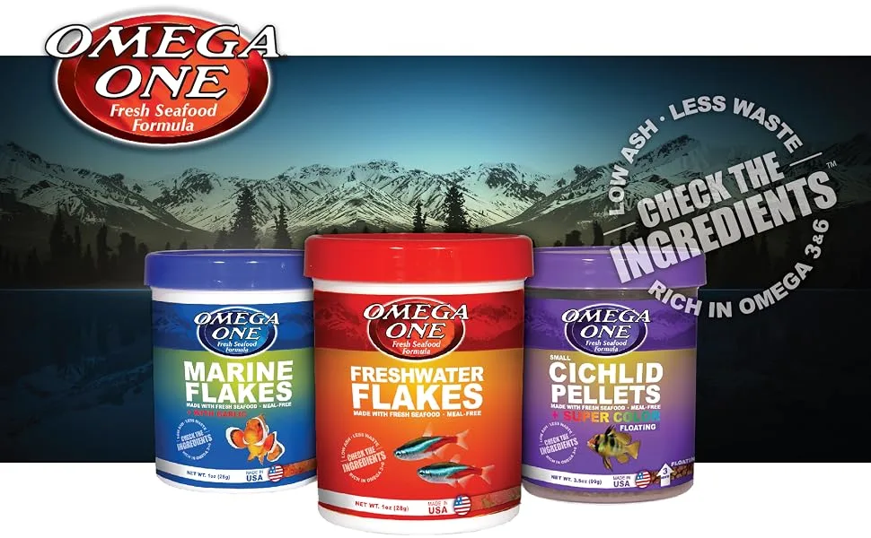 Omega One Super Color Sinking Cichlid Pellets, 2mm Small Pellets 1.01 Pound (Pack of 1) - omega sea