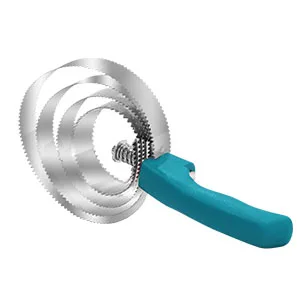 Harrison Howard Reversible Stainless Steel Curry Comb with Soft Touch Grip Style 1 - image-2
