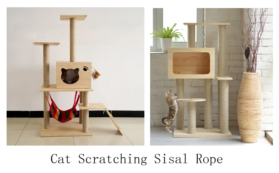Aoneky Replacement Cat Scratching Post Sisal Rope - Hemp Rope for Cat Tree and Tower 1/4'' 164 Ft - product information 1