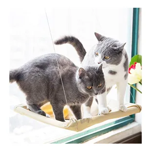 Cat Window Perch, Cat Hammock Window Seat,Sunny Seat Window Mounted Cat Bed cat Hammock Pet Save Space(Size:55x35cm) - product information 10