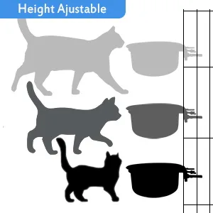 Kennel Water Bowl, 2 Packs No Spill Hanging Cage Crate Bowl for Cat, Small Dog Feeder 2 Cups 16OZ - Cat bowl 1Q