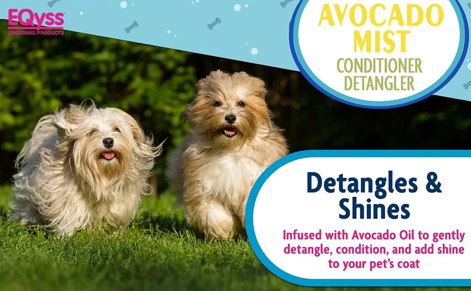 Eqyss Avocado Mist Pet Conditioner - Shines, Conditions, and Reduces Shedding 16-Ounce - eqyss avocado conditioner