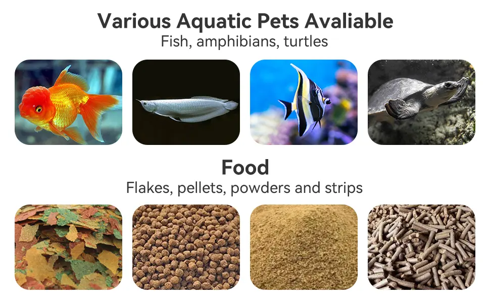Tropinova Aquarium Automatic Fish Feeder Moisture-Proof Auto Fish Food Dispenser for Aquarium or Small Fish Turtle Tank - Various Aquatic Pets Avaliable