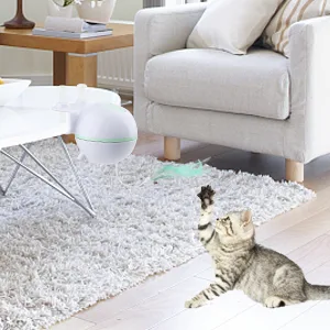 Cat Toys Interactive, 2 in 1 Automatic Cat Infrared Toy & Cats Feather Toys, for Indoor Cats Kitten Play Chase Exercise - automatic cat toy