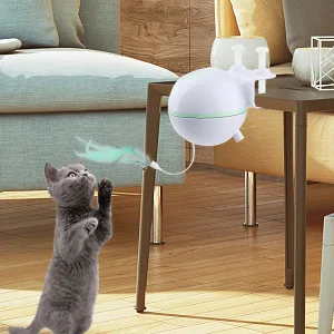 Cat Toys Interactive, 2 in 1 Automatic Cat Infrared Toy & Cats Feather Toys, for Indoor Cats Kitten Play Chase Exercise - cat toys interactive