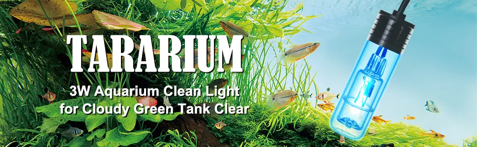 Aquarium Lamp Green Killing Machine Waterproof for Fish Tank Pond Cloudy Brown Water Clean and Clear 3W - 3w Aquarium Lamp