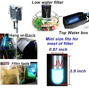 Mini 3W UVC Timer Aquarium UV Clean Light Algae Clear Fish Tank UV Water Clean Lamp Green Bloom Clean Light for Sump Pond Filter Tank - Using example