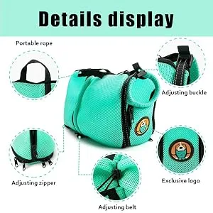 AWOOF Grooming Bag for Cats Adjustable Cat Bathing Bag Anti Scratch & Bite Polyester Soft Durable Mesh Cat Shower Bag for Small Medium Large Cats Nail Trimming Ear Cleaning Medicine Taking - cat bathing bag