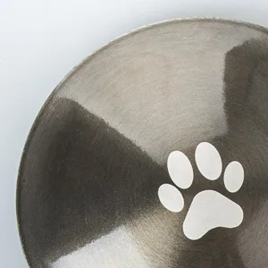 PCS Memorial Pet Cremation Urns for Dogs and Cats Ashes, Paws Engraved Pet Urn,Dog Keepsake Urns for Ashes S(0-45lbs) Silver,Vertical paw - product information 8