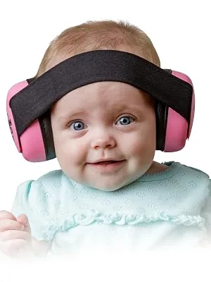 Mommy's Helper Hush Gear Noise Cancelling Headphones for Infants Ear Protection, Blue - Front Facing