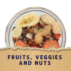 Vitakraft Fresh Super Fruit Cocktail - Tropical Parrot Fruit Blend - Parrot and Parakeet Treats - Vitakraft, super, fruit, cocktail, bird, treat, fruit, vegetables, nuts