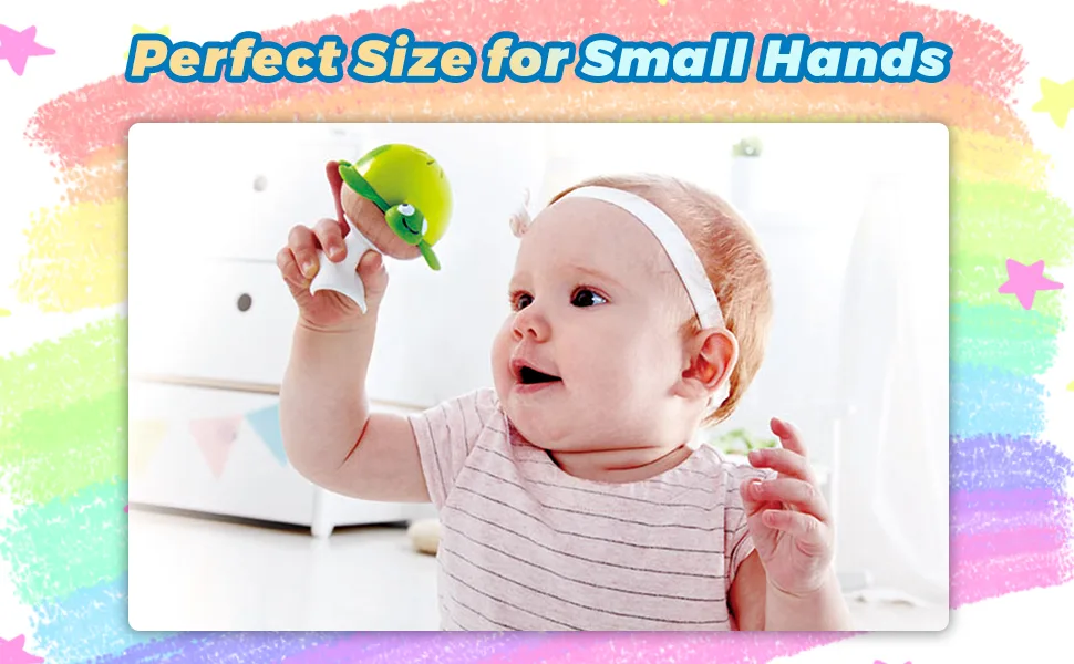 Hape Put-Stay Rattle Set | Three Sea Animal Suction Rattle Toys, Baby Educational Toy Set, Multi, 5'' x 2'' (E0330) - E0330-3