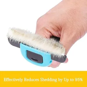 Pet Neat Pet Grooming Brush Effectively Reduces Shedding by Up to 95% Professional Deshedding Tool for Dogs and Cats Blue - Dog Brush