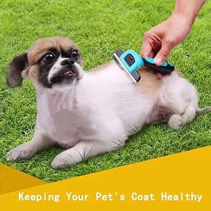 Pet Neat Pet Grooming Brush Effectively Reduces Shedding by Up to 95% Professional Deshedding Tool for Dogs and Cats Blue - Dog Brush