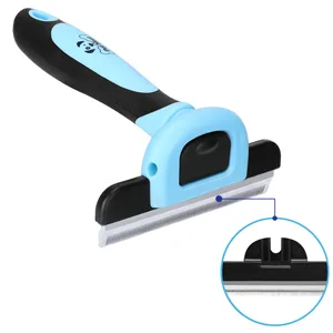 Pet Neat Pet Grooming Brush Effectively Reduces Shedding by Up to 95% Professional Deshedding Tool for Dogs and Cats Blue - Dog Brush