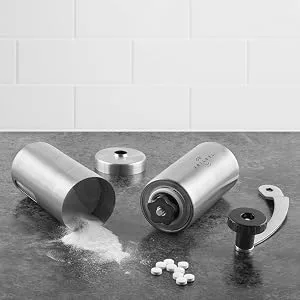 TabTime - Pill Crusher - Grinds Multiple Tablets into a Fine Powder - Ideal for Feeding Tubes Pets - Pilulier broyeur de comprimés en métal comprimés médicaments grands animaux de compagnie médicaments chiens gros animaux