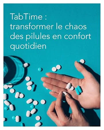 TabTime - Pill Crusher - Grinds Multiple Tablets into a Fine Powder - Ideal for Feeding Tubes Pets - pilulier journalier jolie boite à pilules rangement medicament semainier