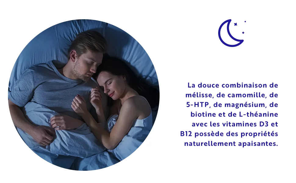 Natural Sleep Complex Vegan - For Quiet Nights - Melissa Chamomile Magnesium 187.5mg & Vitamin B12 - 120 Capsules - Melatonin Alternative - Nutravita - Complexe naturel pour la nuit
