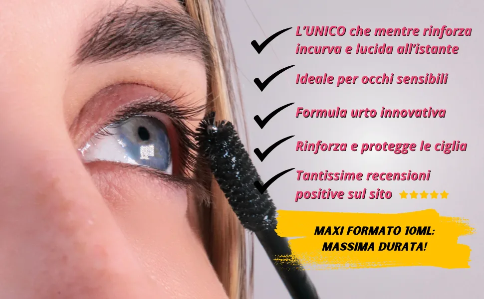 Natural Extendable Eyelash Serum - Extend Eyelashes in 28 Days - Volume Effect - Eyelash Primer - Eyelash Growth Serum with Peptides and Biotin 100% Natural - Made in Italy 10 ml - Sérum cils volume