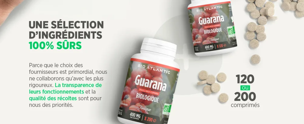 Organic Guarana - 400 mg - 200 tablets - image 4