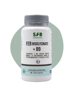 SFB Laboratoires - Iron Bisglycinate + B9 - Reduces Fatigue - Energy Booster - Strengthens the Immune System - 60 capsules - product information 8