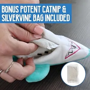 Pet Craft Supply Flipper Flopper Interactive Electric Realistic Flopping Wiggling Moving Fish Potent Catnip and Silvervine Cat Toys Wiggle Pickle - Pet Craft Supply Pickle Flipper Flopper Interactive Electric Realistic Flopping Wiggling Moving Fish