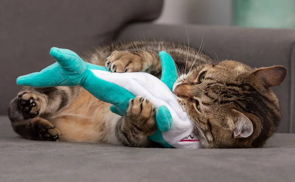 Pet Craft Supply Flipper Flopper Interactive Electric Realistic Flopping Wiggling Moving Fish Potent Catnip and Silvervine Cat Toys Wiggle Pickle - Pet Craft Supply Pickle Flipper Flopper Interactive Electric Realistic Flopping Wiggling Moving Fish