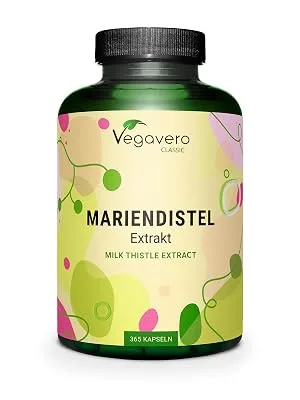 Vegavero Marie Thistle | 365 Capsules | With 80% Silymarin + 30% Silybin | No Additives | Natural Liver Deturative + Digestion | Vegan - product information 10