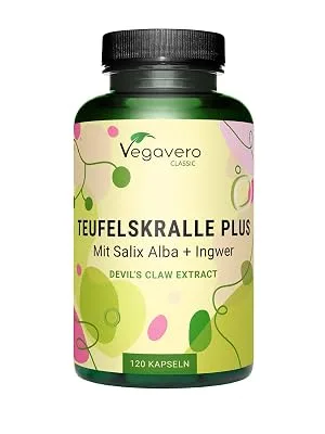 Harpagophytum Plus Vegavero | With Devil's Claw Ginger & White Willow | No Additives | Joint Bread | With Harpagosides Gingerols & Salicin | 120 Capsules | VEGAN - product information 10