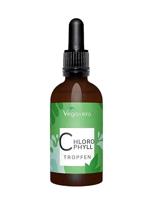 Liquid Chlorophyll Drops | High Dosage: 300 mg | Bottle 60 ml | Detox + Digestion | Natural Source: Alfalfa | No Flavors or Additives | Vegan | Vegavero  - product information 10