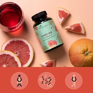 Vegavero Cystitis Complex | 120 Capsules | 100% Natural: With D-Mannose + Cranberry + Nettle + Grapefruit + Bearberry | No Additives | Urinary Comfort | Vegan - cystite
