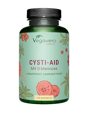 Vegavero Cystitis Complex | 120 Capsules | 100% Natural: With D-Mannose + Cranberry + Nettle + Grapefruit + Bearberry | No Additives | Urinary Comfort | Vegan - product information 10
