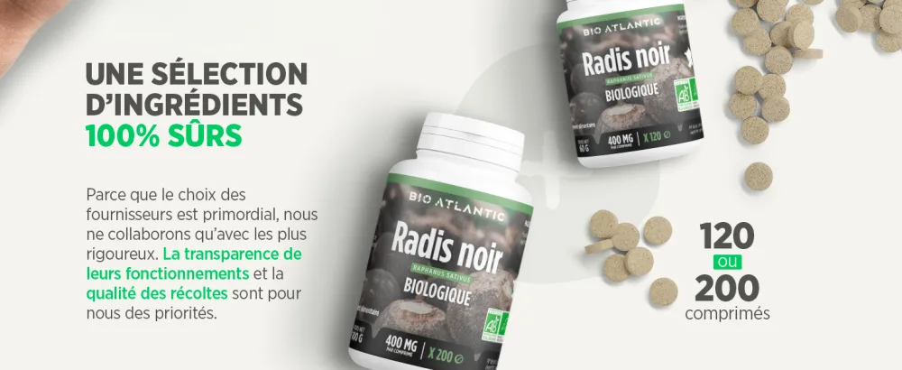 Organic Black Radish - 400 mg - 200 tablets - image 4